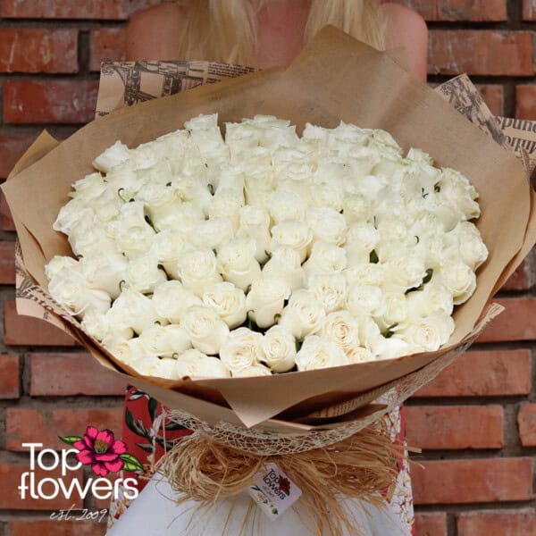 Bouquet 101 White roses