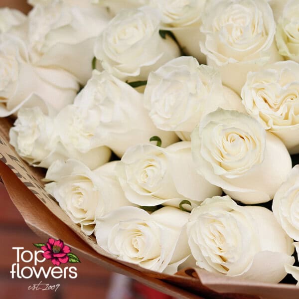 Bouquet 101 White roses