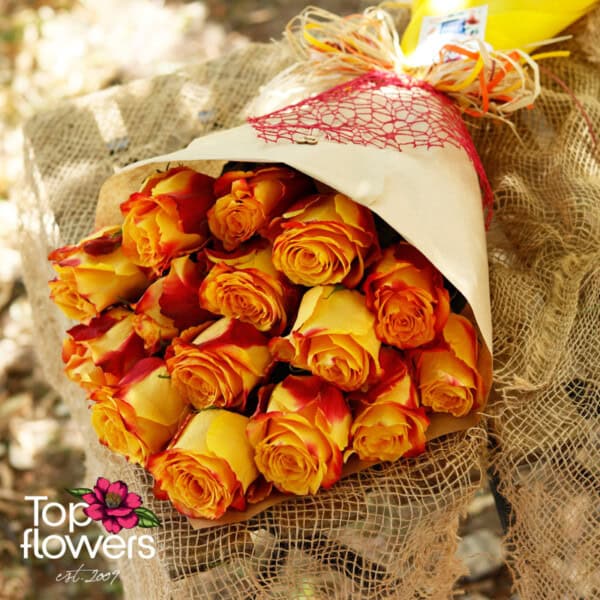 Classic bouquet |  Fire roses