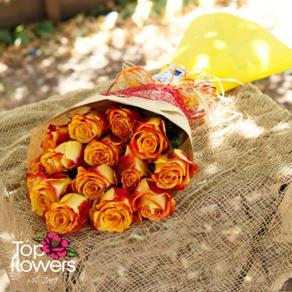 Classic bouquet |  Fire roses