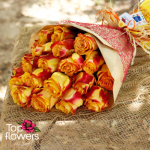 Classic bouquet |  Fire roses