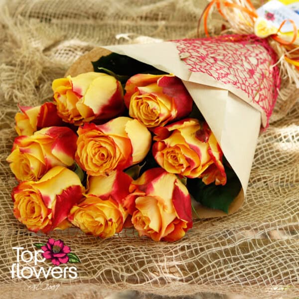 Classic bouquet |  Fire roses