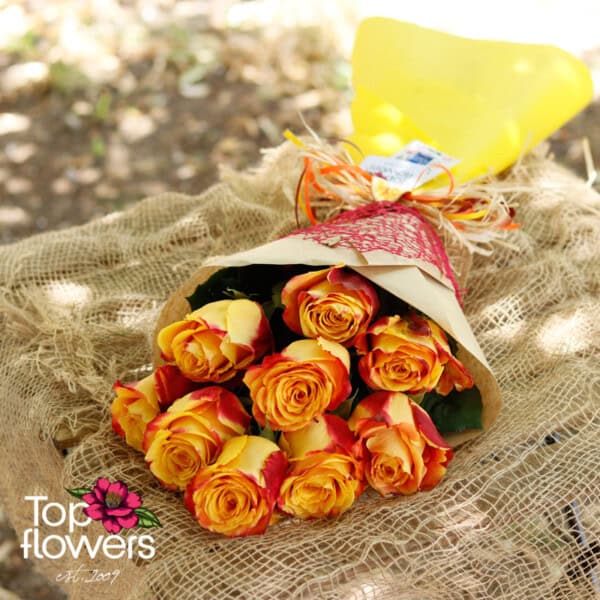 Classic bouquet |  Fire roses