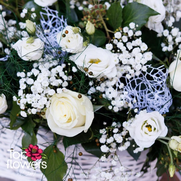 Gentleness in White | Flower Basket