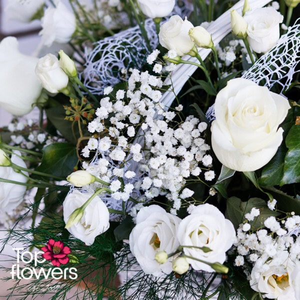 Gentleness in White | Flower Basket