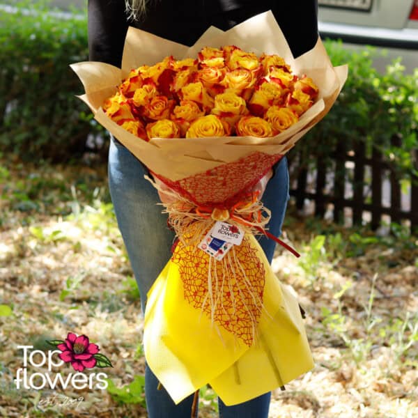 31 Fire roses | Bouquet - Image 2