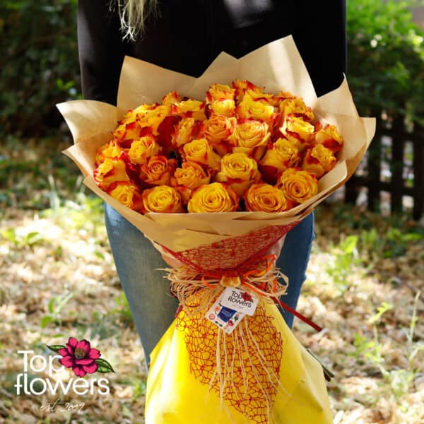 31 Fire roses | Bouquet - Image 3