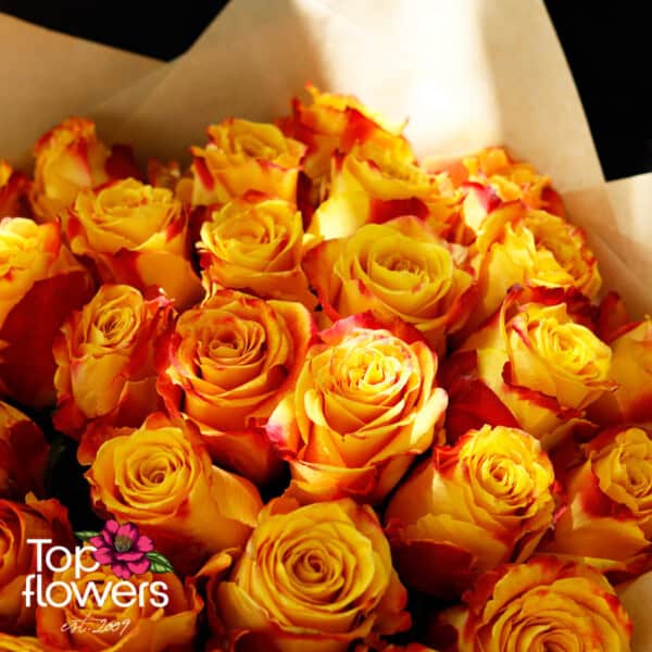 31 Fire roses | Bouquet - Image 6