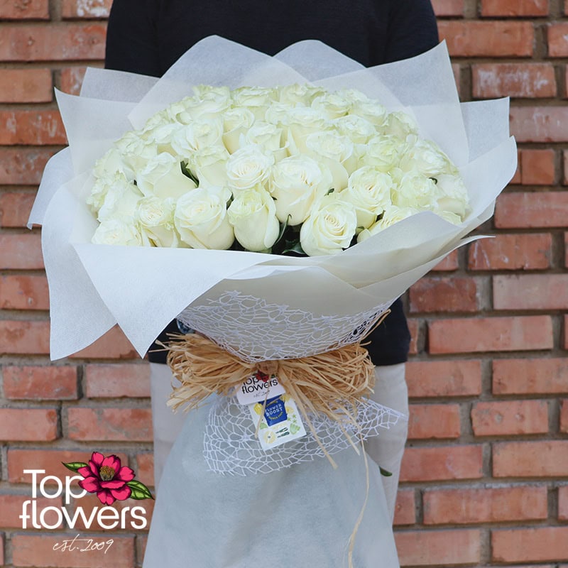 51 White Roses | Bouquet