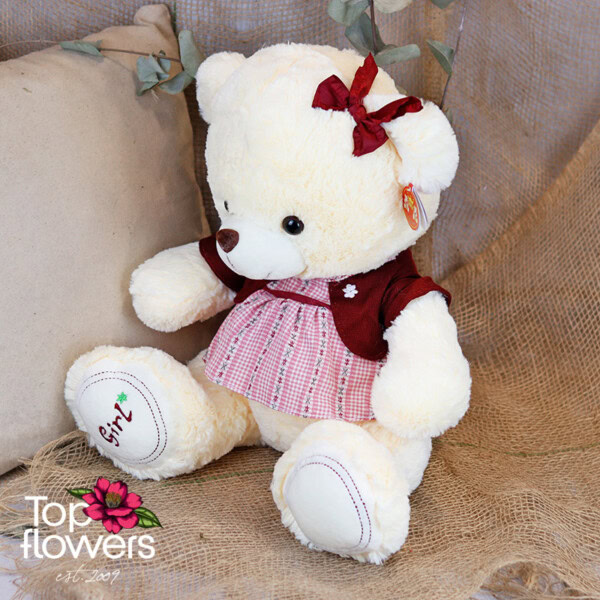 Teddy bear with clothes Girl | 42 cm.