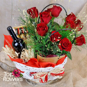 Gift Basket 1 | Red roses