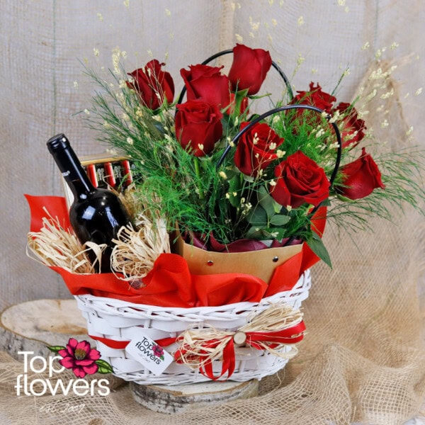 Gift Basket 1 | Red roses