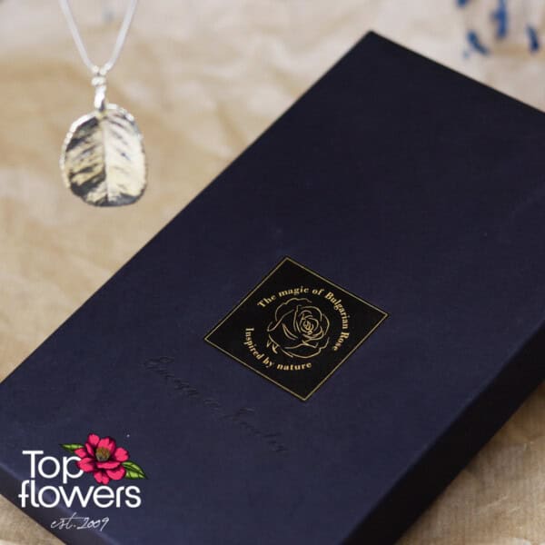 Rose leaf | Silver plated necklace