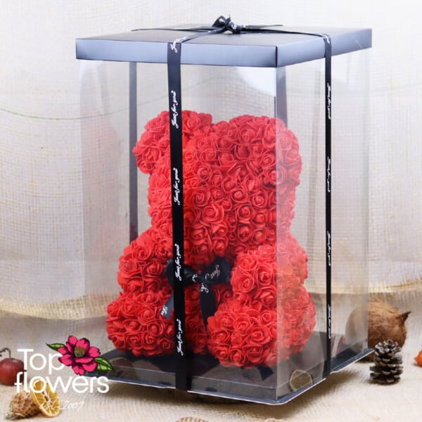 Artificial Flower Bear L | Red - Image 5