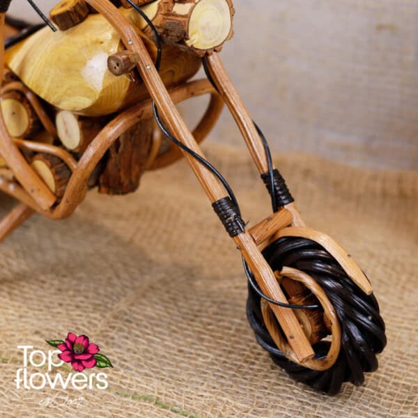 Decorative wooden motorcycle