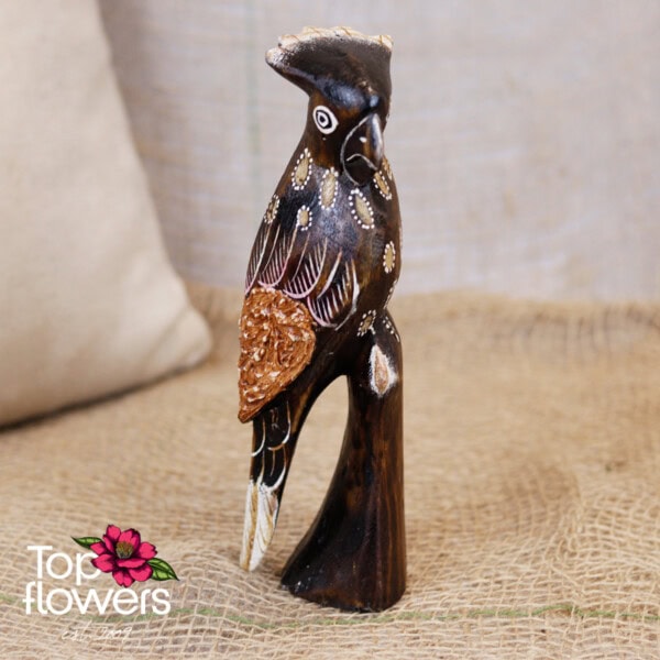 Декоративен дървен папагал