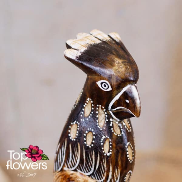 Декоративен дървен папагал