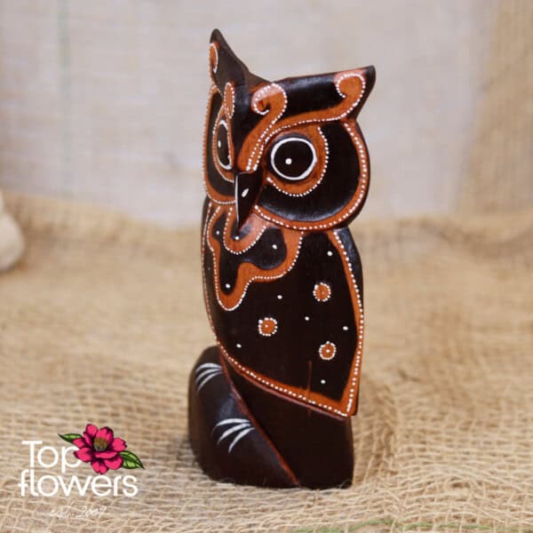 Декоративна дървена сова | Сива (Копие)