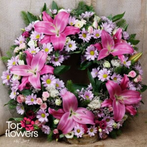 Wreath with flowers