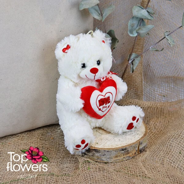 Bear holding heart Love you | 20 cm