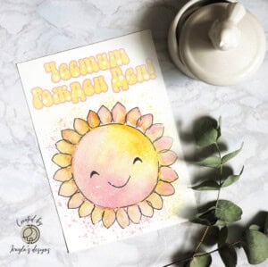 Greeting card | Happy birthday with sunshine