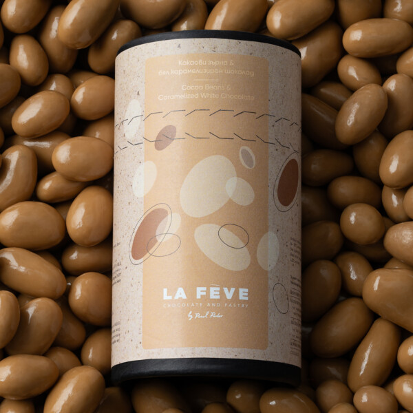 Whole Cocoa Beans & Caramelised White Chocolate | La Feve 200 gr.