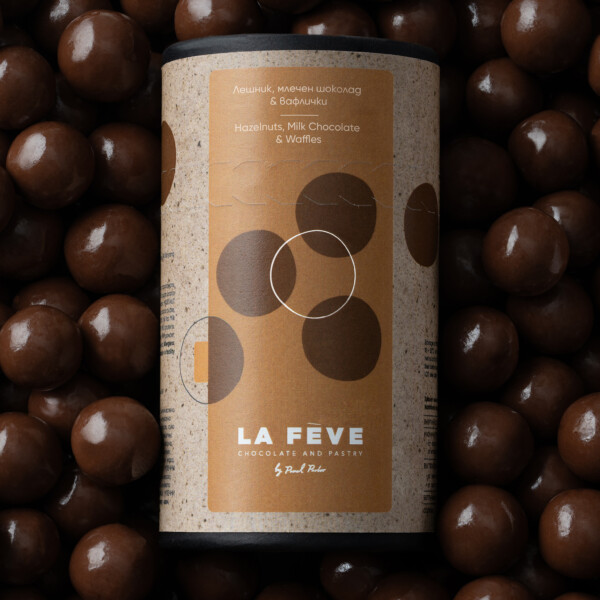 Hazelnuts, Milk Chocolate and Waffles Dragees | La Feve 200 gr.