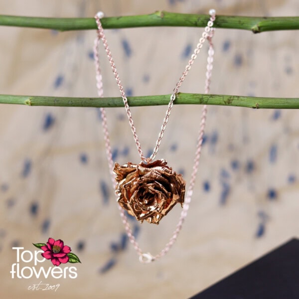 Pomander rosebud | Copper necklace - Image 3