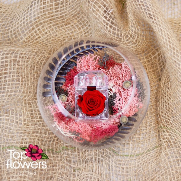 Art Installation | Eternal Rose Love Glass Sphere - Image 7