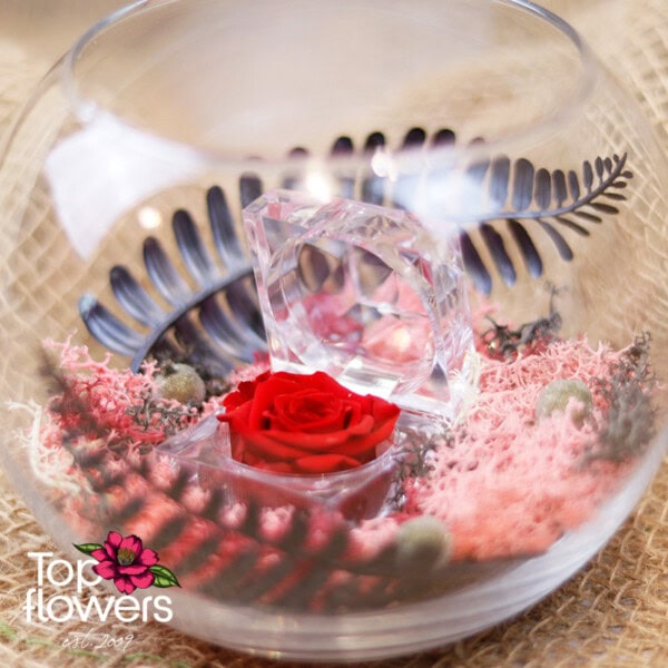 Art Installation | Eternal Rose Love Glass Sphere - Image 4