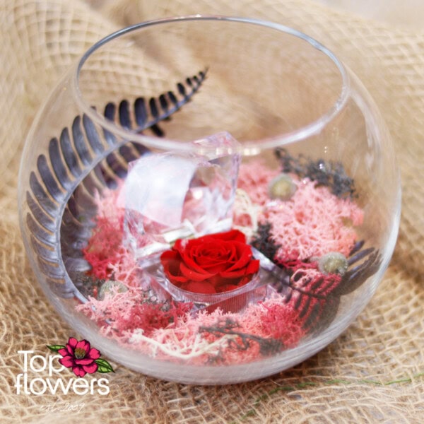 Art Installation | Eternal Rose Love Glass Sphere - Image 8