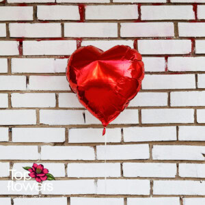 Heart-shaped helium balloons from 3 pcs. | Red