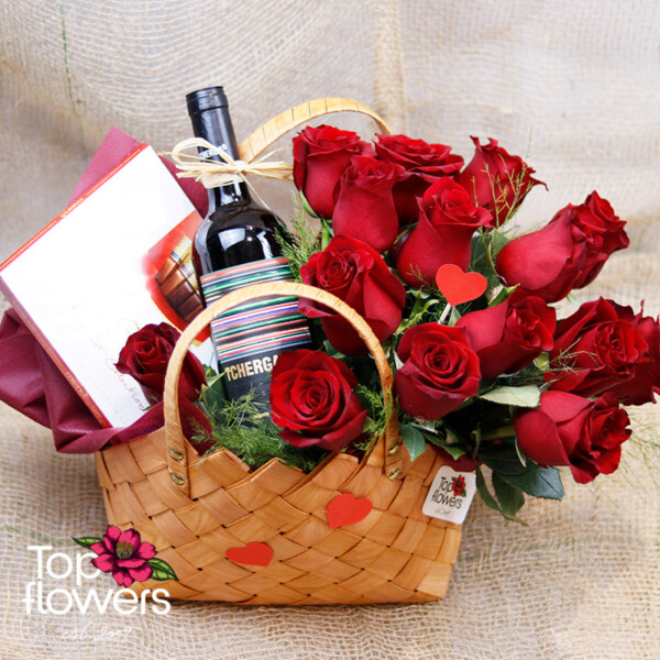 Gift bag with flowers II | Arrangement