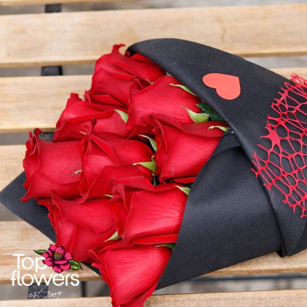 Classic bouquet | Red roses DELUXE