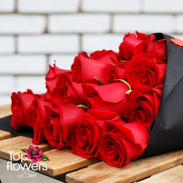 Classic bouquet | Red roses DELUXE