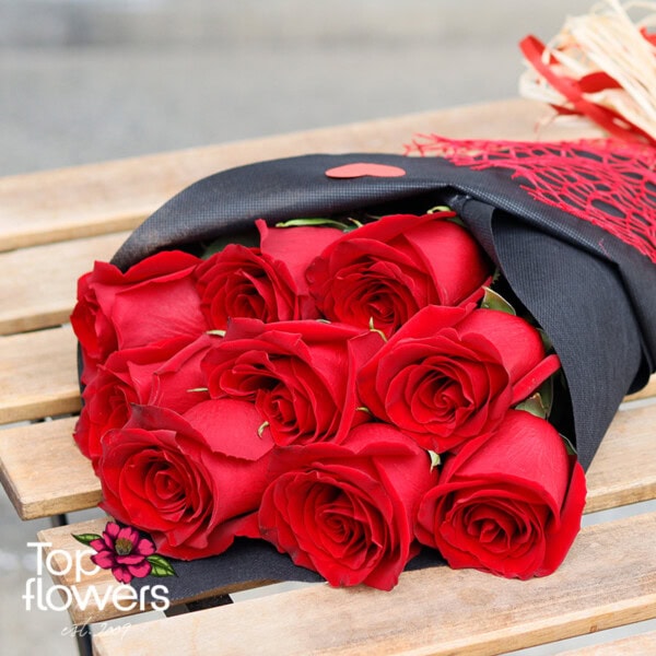 Classic bouquet | Red roses DELUXE